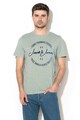 Jack & Jones Tricou slim fit cu imprimeu logo si dungi Mick Barbati