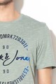 Jack & Jones Mick csíkos és logómintás szűk fazonú póló férfi