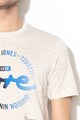 Jack & Jones Tricou slim fit cu imprimeu logo si dungi Mick Barbati