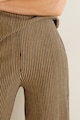 Mango Tauro mintás bő szárú nadrág női