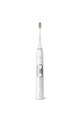 Philips Sonicare Set 2 Periute de dinti electrice  ProtectiveClean /34, 2 manere, 3 moduri, 2 functii BrushSyn, 2 capete de periere, Numar de miscari/minut 62000, senzor de presiune integrat, Alb/Argintiu Femei