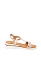 Zee Lane Sandale de piele cu talpa wedge si bareta in forma de T Femei