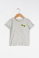 NAME IT Tricou in dungi, din bumbac organic, cu aplicatie Baieti