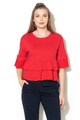 United Colors of Benetton Bluza crop lejera cu volane Femei