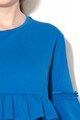 United Colors of Benetton Bluza crop lejera cu volane Femei