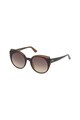 GUESS Ochelari de soare cat-eye rotunzi cu detalii transparente Femei