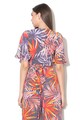 Yamamay Bluza petrecuta cu imprimeu tropical si nod frontal Femei