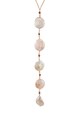 OXETTE Colier de argint placat cu aur rose de 18K si decorat cu perle de apa dulce Femei