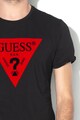 GUESS JEANS Tricou slim fit cu aplicatie logo catifelata Barbati