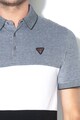 GUESS JEANS Tricou polo slim fit, cu model colorblock Barbati