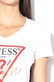 GUESS JEANS Tricou cu decolteu in V si imprimeu logo 06 Femei