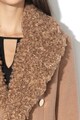 GUESS JEANS Gyapjútartalmú kabát levehető műszőrme gallérral női