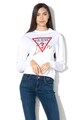 GUESS JEANS Bluza sport cu imprimeu logo si strasuri Femei