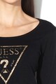 GUESS JEANS Pulover din tricot fin cu logo in relief Femei