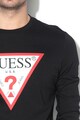 GUESS JEANS Вталена блуза с лого Мъже