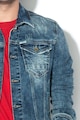 GUESS JEANS Mosott hatású farmerdzseki férfi