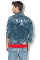 GUESS JEANS Дънково яке със захабен ефект Мъже