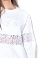 GUESS JEANS Bluza sport cu insertii de dantela si broderie logo Femei