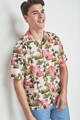 NEXT Szűk fazonú trópusi mintás ing gombokkal férfi