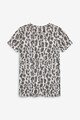 NEXT Tricou cu decolteu la baza gatului si animal print Femei