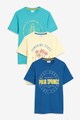 NEXT Set de tricouri cu imprimeu grafic si detalii contrastante, 3 piese Barbati