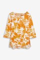 NEXT Bluza cu imprimeu tropical cu slituri laterale Femei