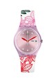 Swatch Часовник с каишка с флорална щампа Жени