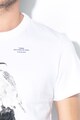 G-Star RAW Tricou cu decolteu la baza gatului si imprimeu grafic Barbati