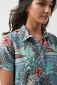 NEXT Риза с къси ръкави, модал и тропически десен Жени