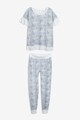 NEXT Mintás pizsama fodros betétekkel női