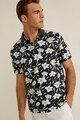 Mango Tricou polo cu model floral Barbati