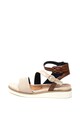 Tamaris Sandale wedge de piele si piele ecologica Femei