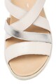 Caprice Sandale de piele, cu barete multiple si aspect metalizat Femei