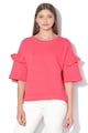 United Colors of Benetton Bluza sport lejera din bumbac organic cu volane Femei