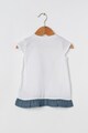 NAME IT Tricou de bumbac organic cu imprimeu si terminatie cu volan Jas Fete