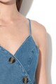 Only Rochie din denim, cu nasturi si croiala in A Curl Femei