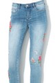 Only Blugi skinny cu broderie florala Carmen Femei