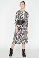 KOTON Rochie midi tip camasa, cu animal print Femei