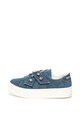 Silvian Heach Pantofi flatform cu aspect de denim si aplicatii de paiete Pocoata Femei