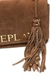 Replay Geanta crossbody de piele intoarsa, cu accesoriu canaf Femei