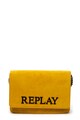 Replay Geanta crossbody de piele intoarsa, cu accesoriu canaf Femei