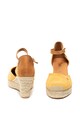 La Siesta Sandale wedge tip espadrile de piele intoarsa si material textil Jengibre Femei