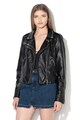 Free People Jacheta biker de piele ecologica, cu tinte Femei