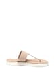 Free People Papuci flip-flop de piele nabuc Femei