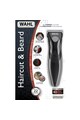 Wahl Aparat de tuns parul si barba  Haircut & Beard, 1.5-25 mm, Acumulator, Lame otel, Autoascutire, Lavabil, Gri Barbati