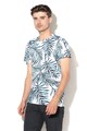 BLEND Tricou slim fit cu imprimeu tropical Barbati