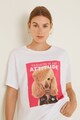 Mango Pets nagyméretű állatmintás póló női