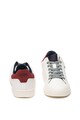 U.S. Polo Assn. Pantofi sport de piele ecologica cu sireturi cu pete decorative Femei