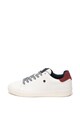 U.S. Polo Assn. Pantofi sport de piele ecologica cu sireturi cu pete decorative Femei