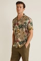 Mango Вталена риза Illa с тропически десен Мъже